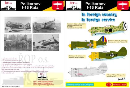 1:72 Polikarpov I-16 Rata - In a foreign country, in the foreign service