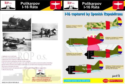 1:72 Polikarpov I-16 Rata - I-16 captured by Spanish Republicans