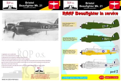 1:72 Bristol Beaufighter Mk. 21  - RAAF Beaufighter in service
