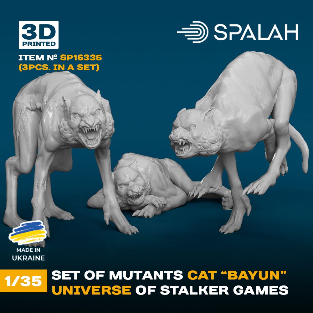 1:35 Set Of Mutants Cat 'Bayun' Universe Of STALKER Games (3pcs)