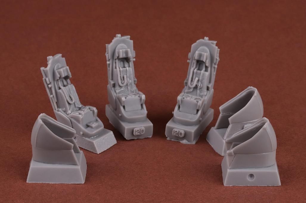 1:48 B-58 Hustler seat set x 3 - Stanley capsule Includes x1 Pilot seat and x2 Bomber/Navigator & DSO seats