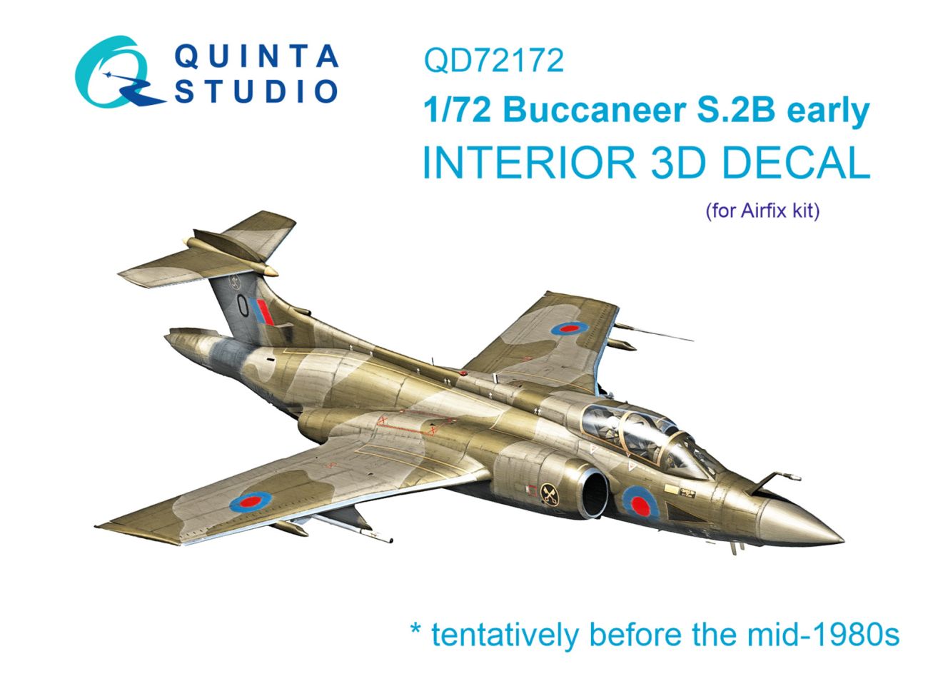 1:72 Blackburn Buccanneer S.2B Early 3D-Printed & coloured Interior on decal paper (Airfix)