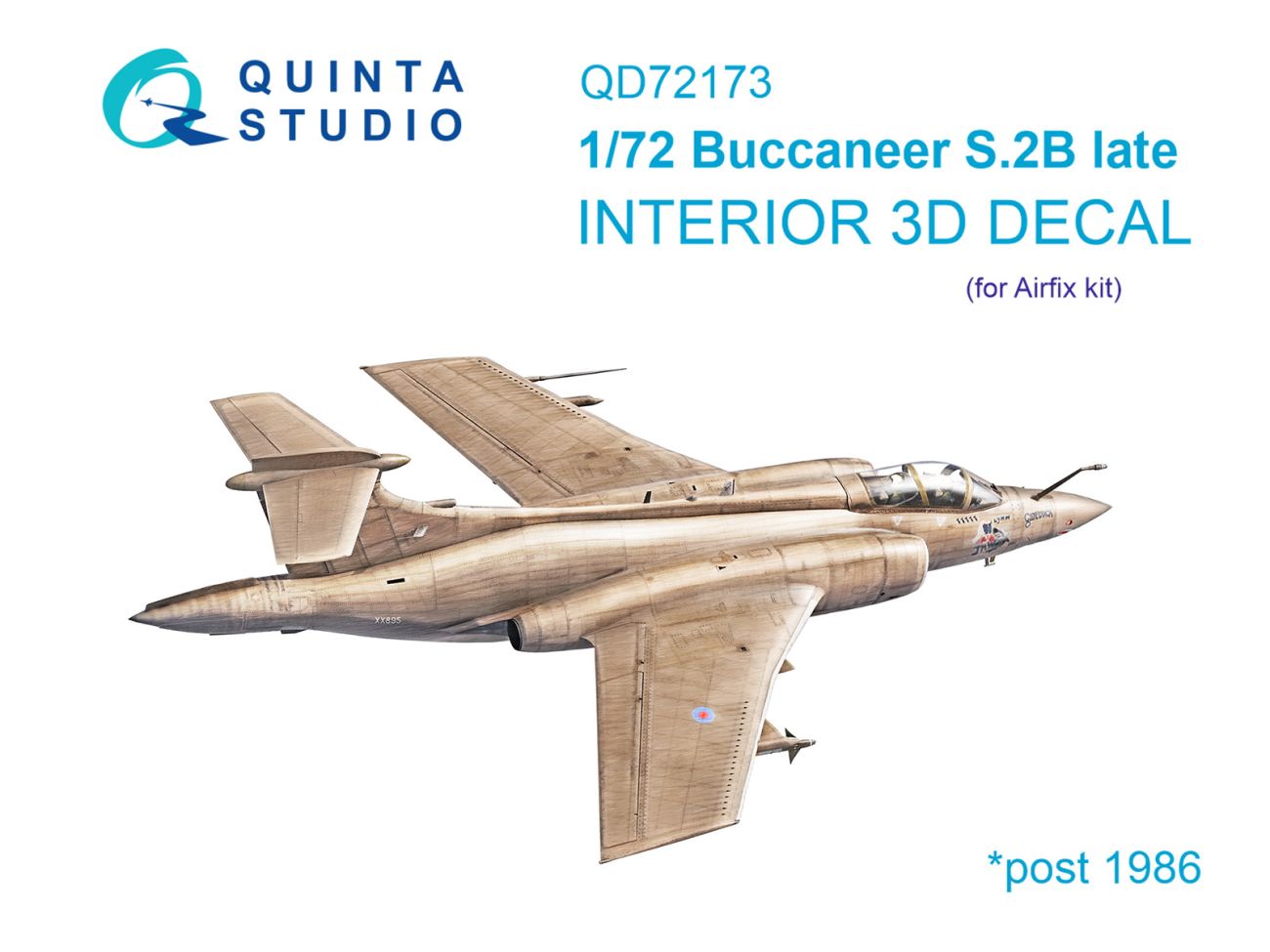 1:72 Blackburn Buccanneer S.2B Late 3D-Printed & coloured Interior on decal paper (Airfix)