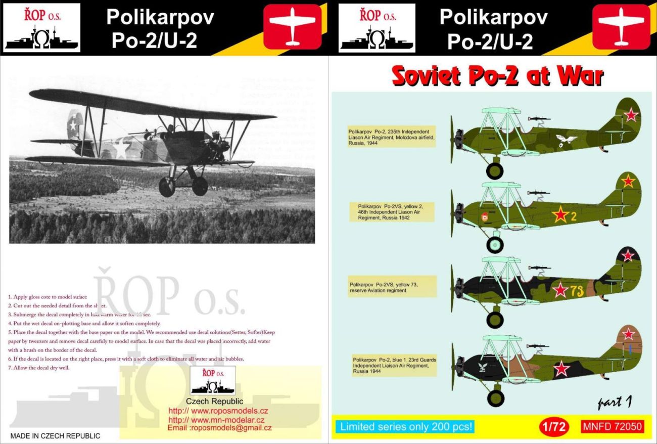 1:72 Polikarpov Po-2/U-2 - Soviet PO-2 at War