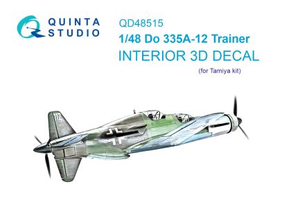 1:48 Do 335A-12 Trainer 3D-Printed & coloured Interior on decal paper (Tamiya)