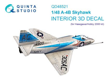 1:48 A-4B 3D-Printed & coloured Interior on decal paper (Hasegawa/Hobby2000)