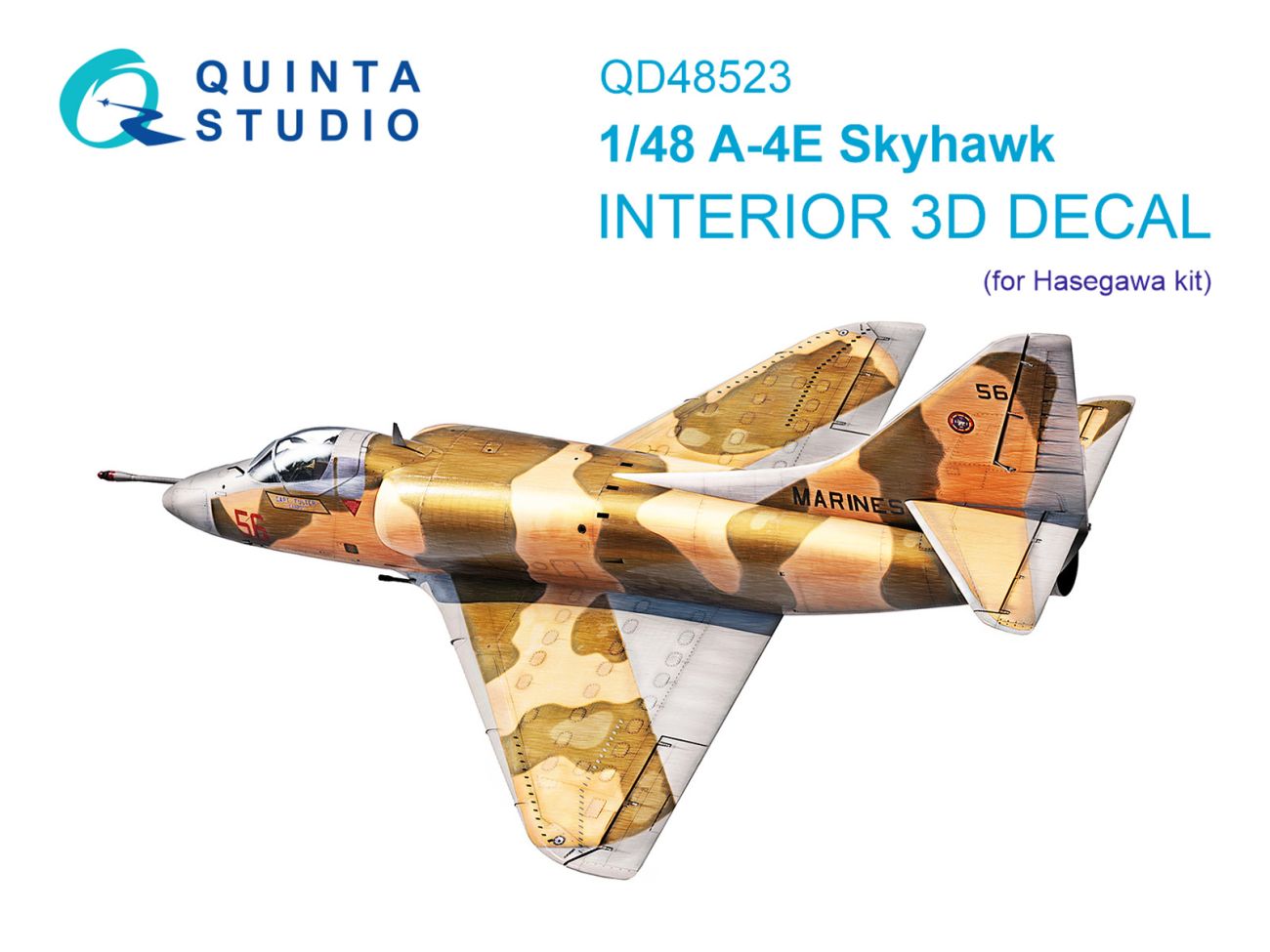 1:48 A-4E 3D-Printed & coloured Interior on decal paper (Hasegawa/Hobby2000)