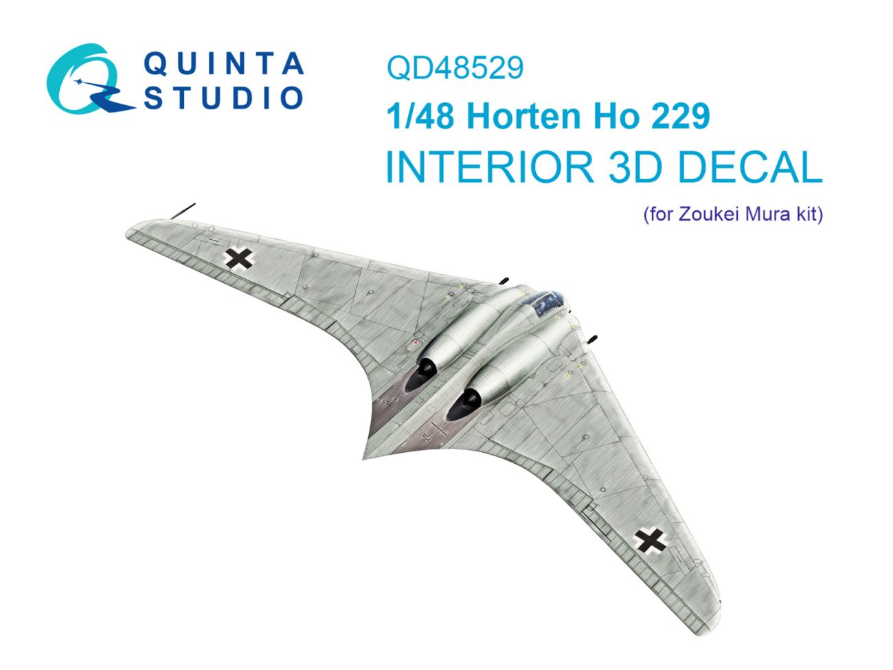 1:48 Horten Ho 229 3D-Printed & coloured Interior on decal paper (Zoukei Mura SWS)