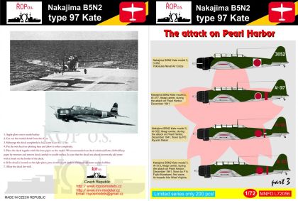 1:72 Nakajima B5N2 type 97 Kate - The attack on Pearl Harbour