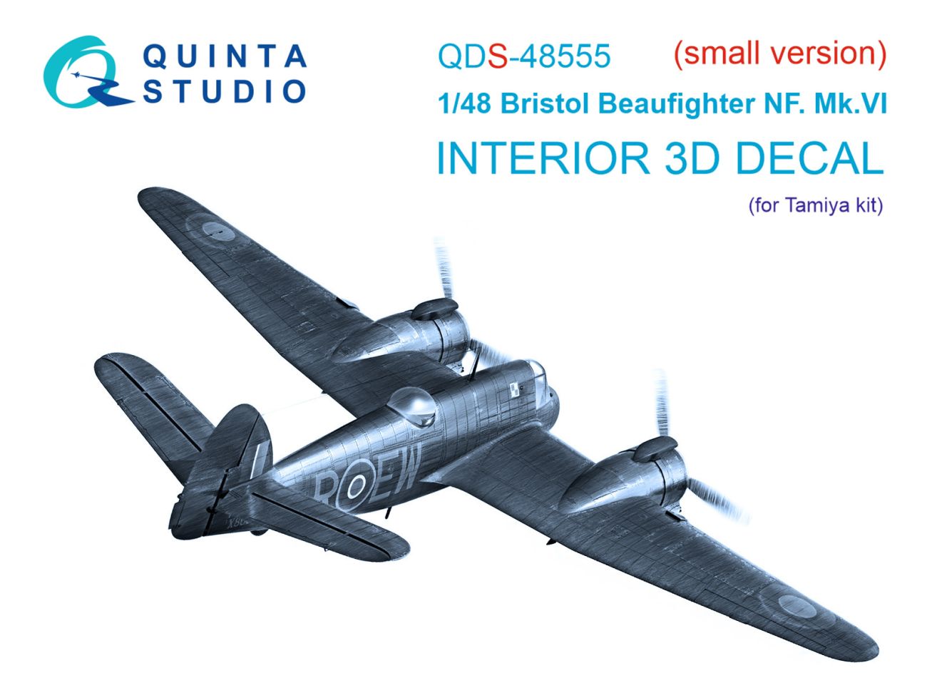 1:48 Bristol Beaufighter NF.Mk.VI 3D-Printed & coloured Interior on decal paper (Tamiya) (small version)