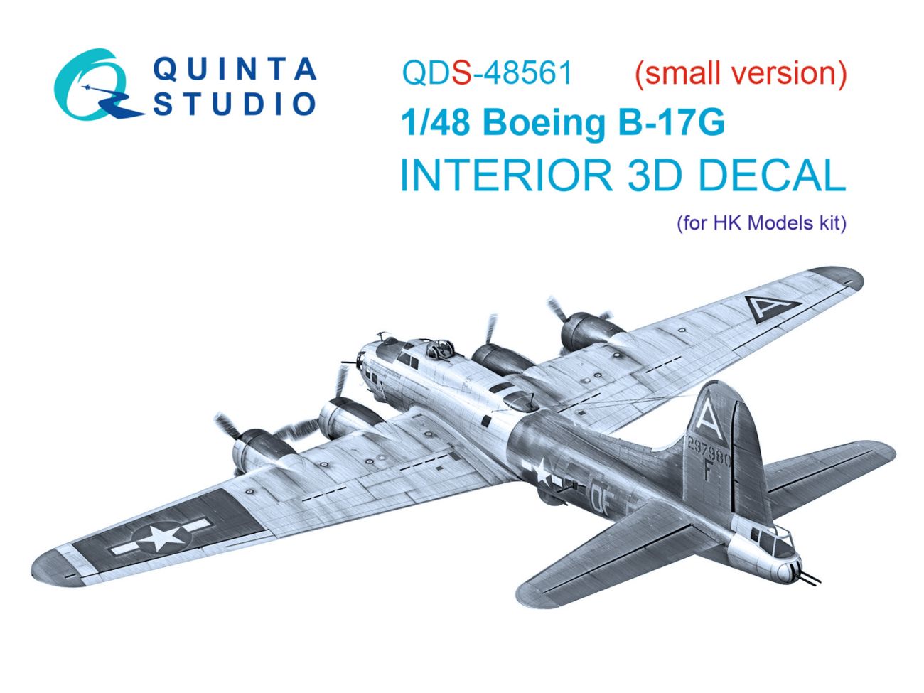1:48 Boeing B-17G 3D-Printed & coloured Interior on decal paper (HK models) (small version)