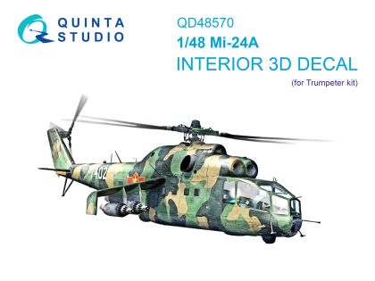 1:48 Mi-24A 3D-Printed & coloured Interior on decal paper (Trumpeter)