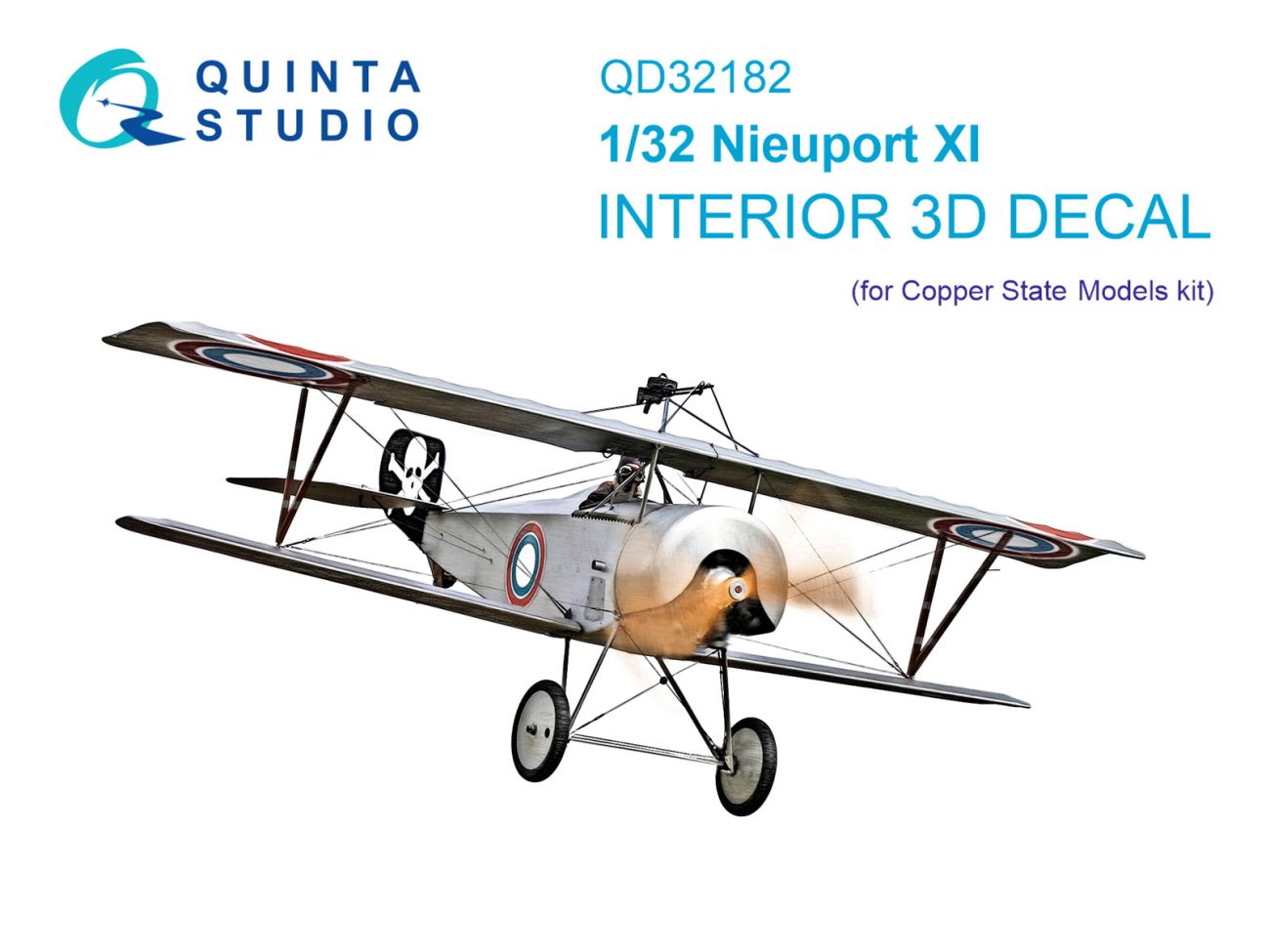 1:32 Nieuport XI 3D-Printed & coloured Interior on decal paper (CSM)