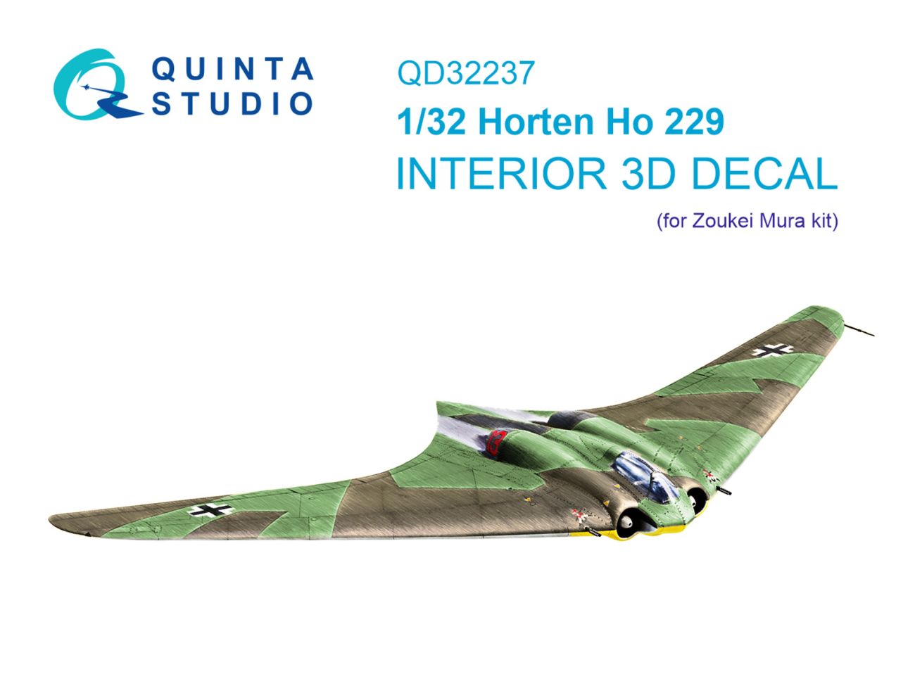 1:32 Horten Ho 229 3D-Printed & coloured Interior on decal paper (Zoukei Mura)