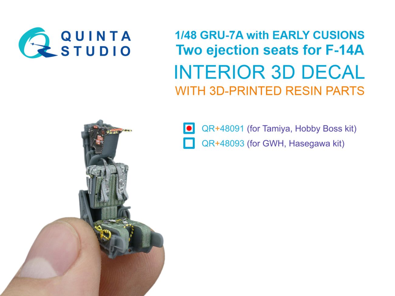 1:48 GRU-7A early, 2 ejection seats for F-14 A (Tamiya, Hobby Boss)