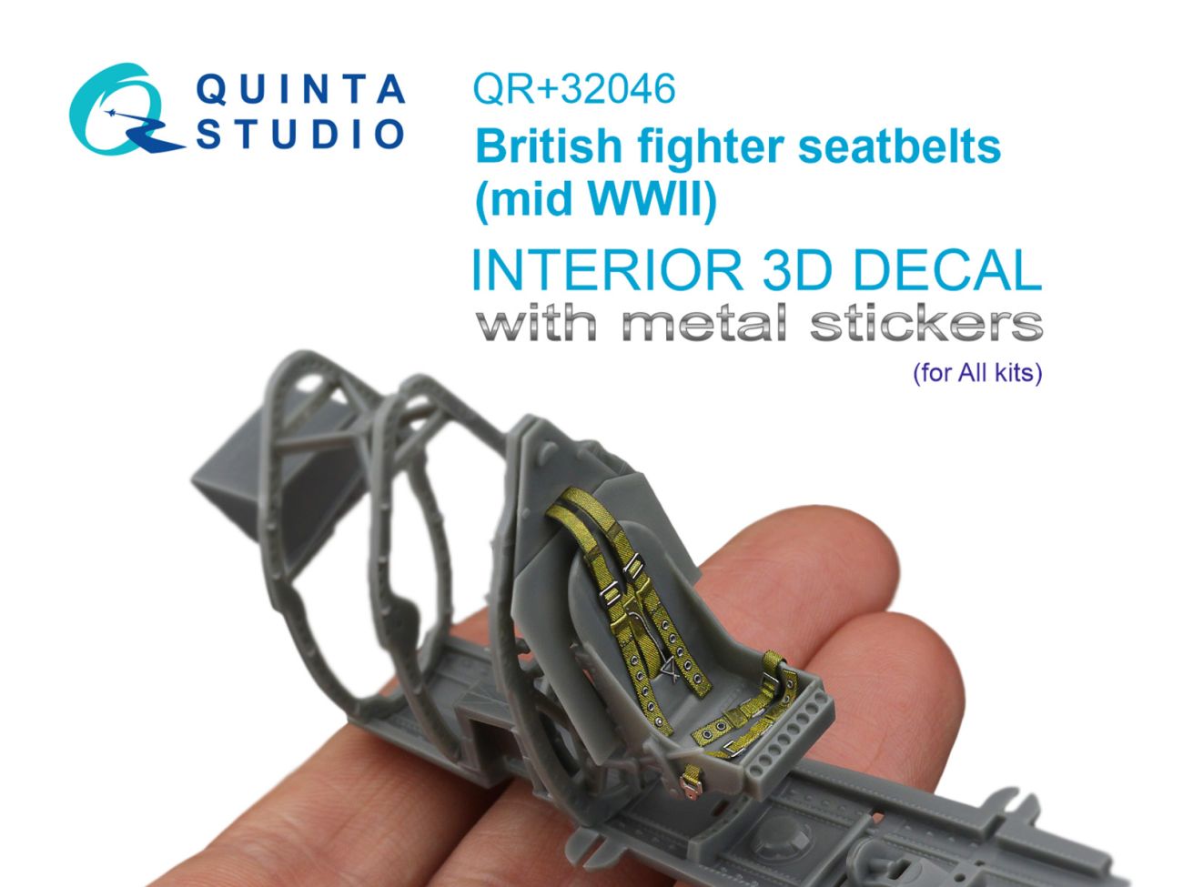 1:32 British Fighter Seatbelts, mid WWII (with metal buckles) (All kits)