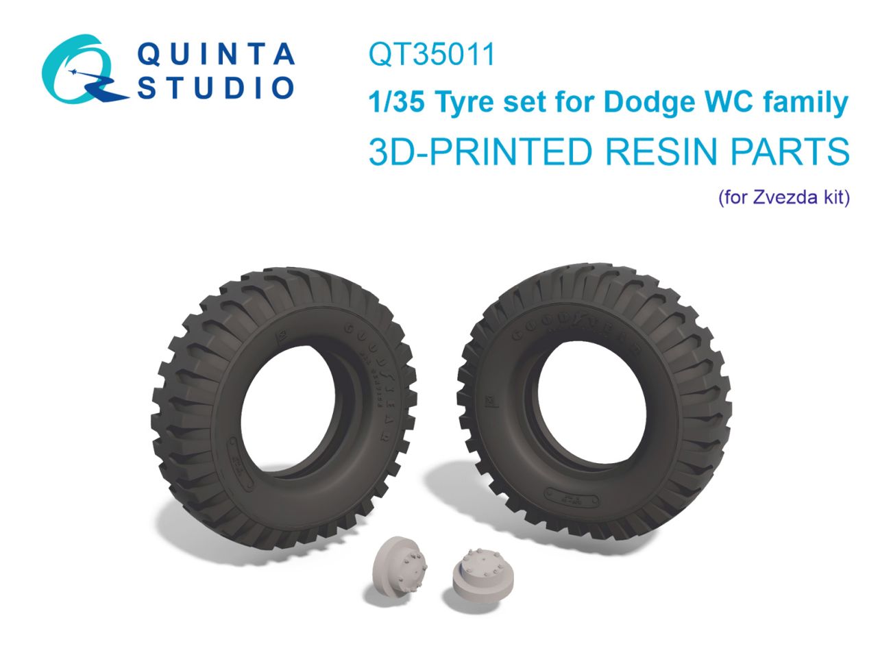 1:35 Dodge WC Family tyre set (Zvezda)