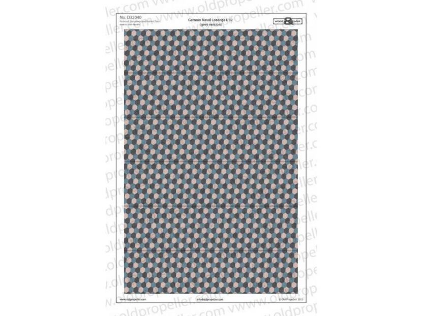 1:32 German Naval Lozenge, fabric texture - grey version