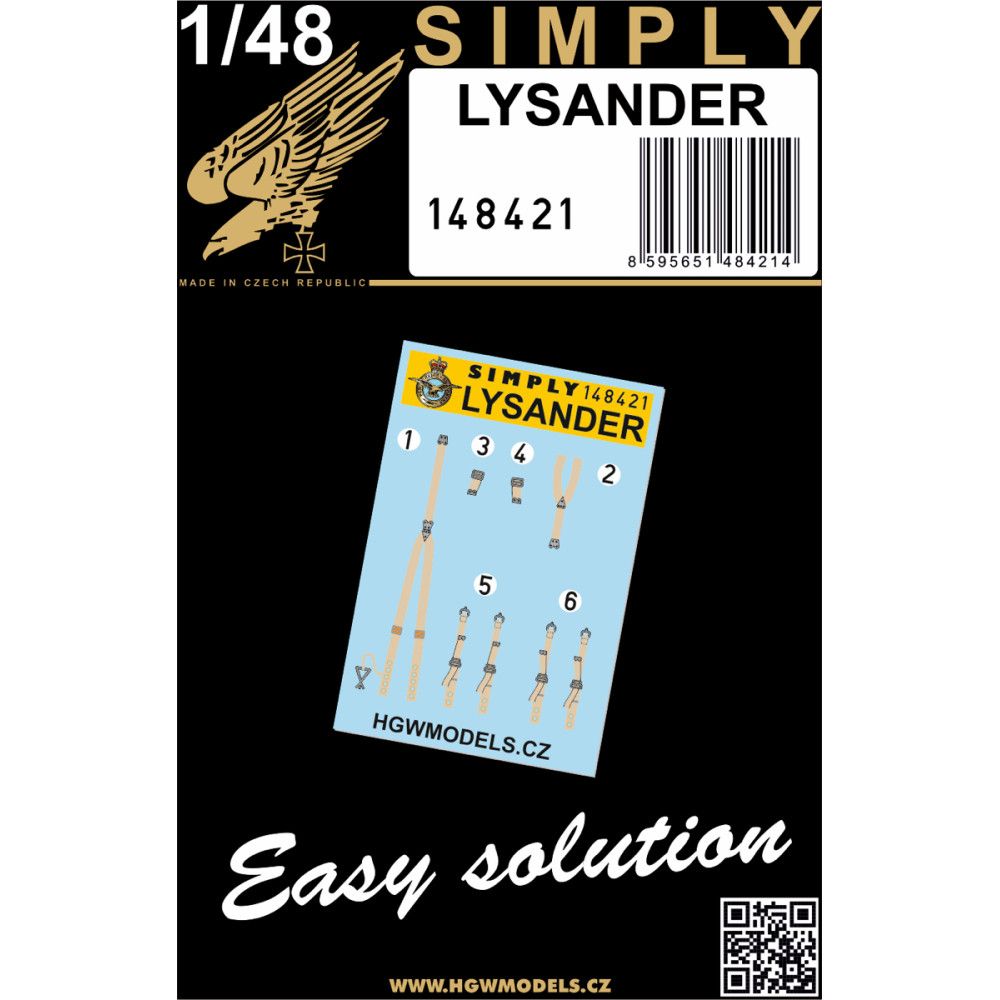 1:48 WESTLAND LYSANDER - Seatbelts