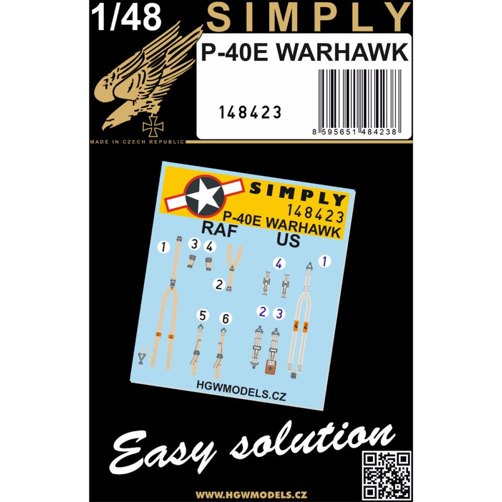 1:48 P-40E Warhawk - Seatbelts