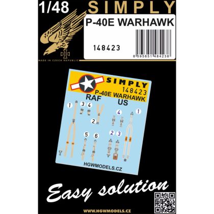 1:48 P-40E Warhawk - Seatbelts