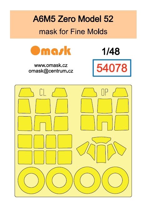 1:48 48 A6M5 Zero Model 52 mask (for Fine Molds)