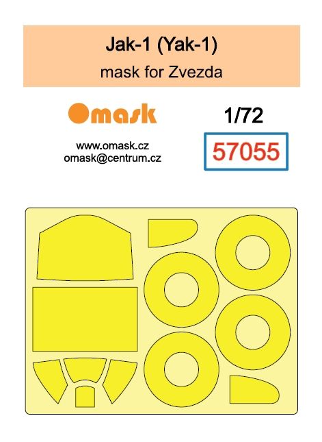1:72 Jak-1 (Yak-1) mask (for Zvezda)
