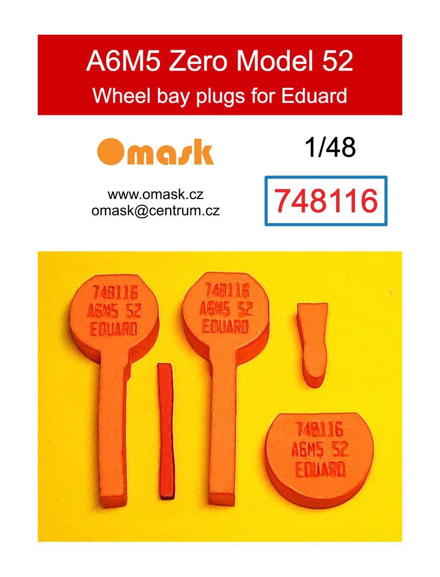 1:48 A6M5 Zero Model 52 wheel bay plugs (for Eduard)