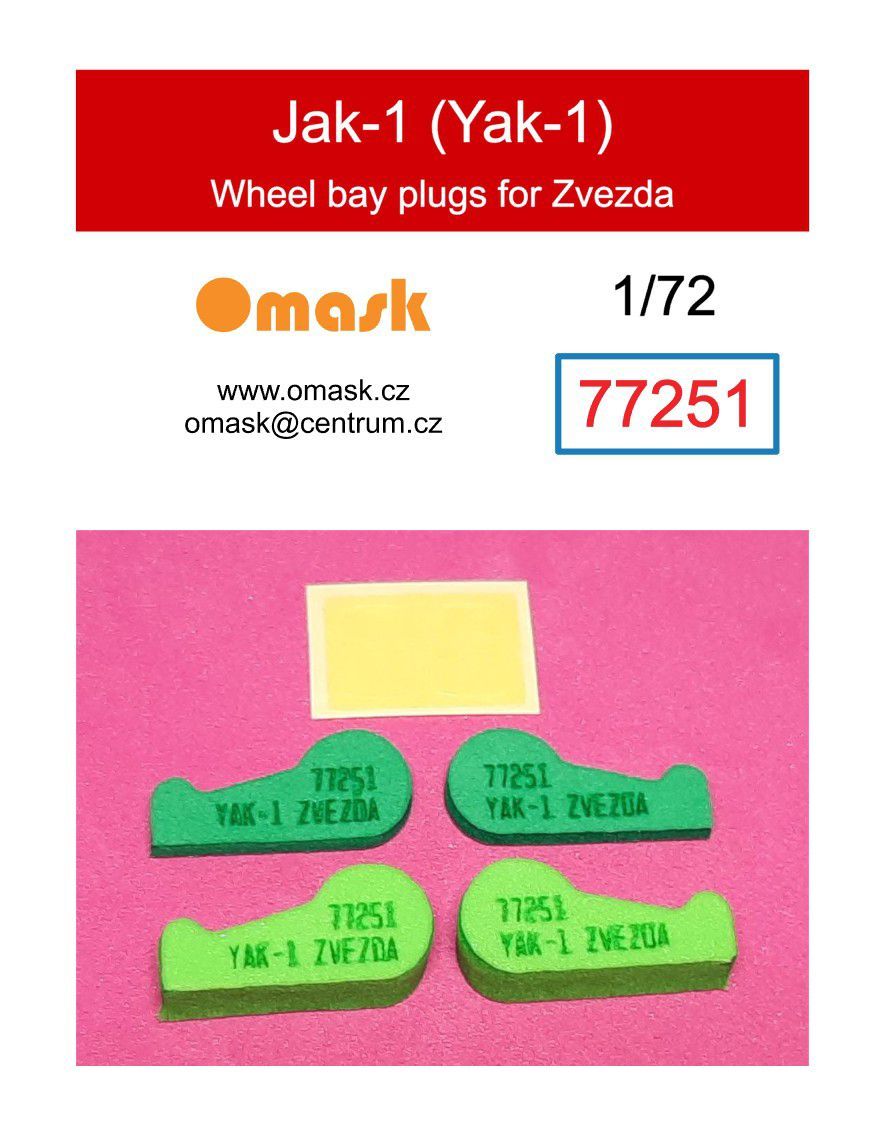 1:72 Jak-1 (Yak-1) wheel bay plugs (for Zvezda)