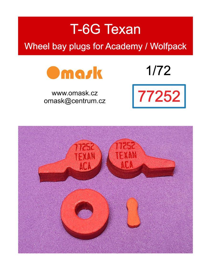 1:72 T-6G Texan wheel bay plugs (for Academy/Wolfpack)