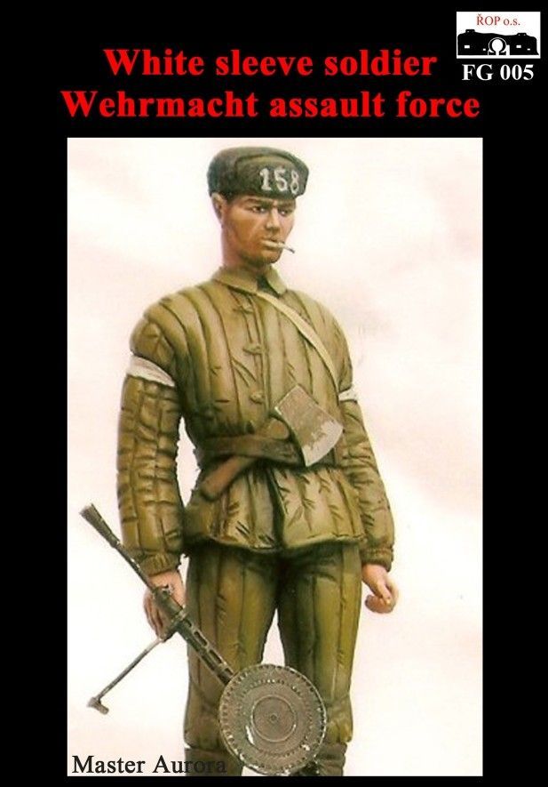 120mm White sleeve soldier Wehrmacht assault force