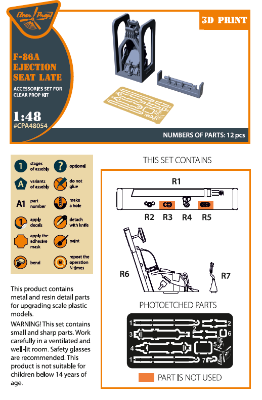 1:48 F-86A Sabre Ejection seat late
