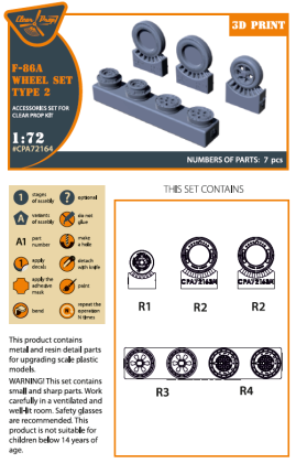 1:72 F-86A Sabre wheel set type 2