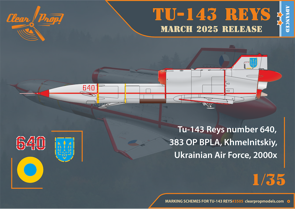 1:35 Tu-143 Reys photo reconnaissance Advanced kit