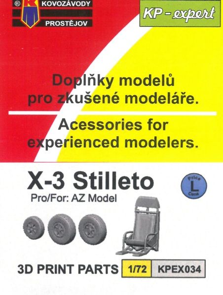 1:72 X-3 Stilleto wheels and seat