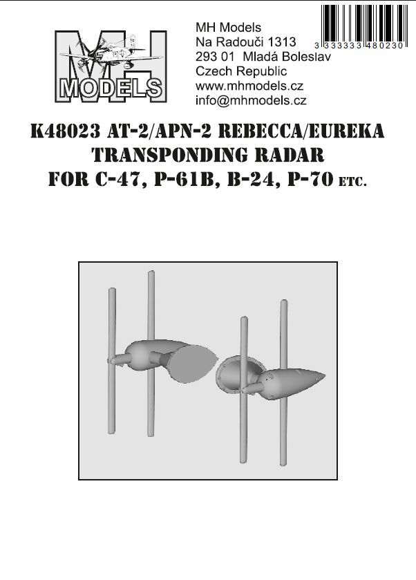 1:48 AT-2/APN-2 Rebecca/Eureka transponding radar for C-47,P-61B,B-24,P-70 etc.