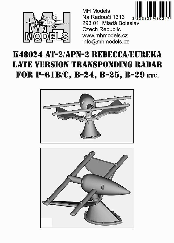 1:48 AT-2/APN-2 Rebecca/Eureka Late version transponding radar for P-61B/C,B-24,B-25,B-29 etc