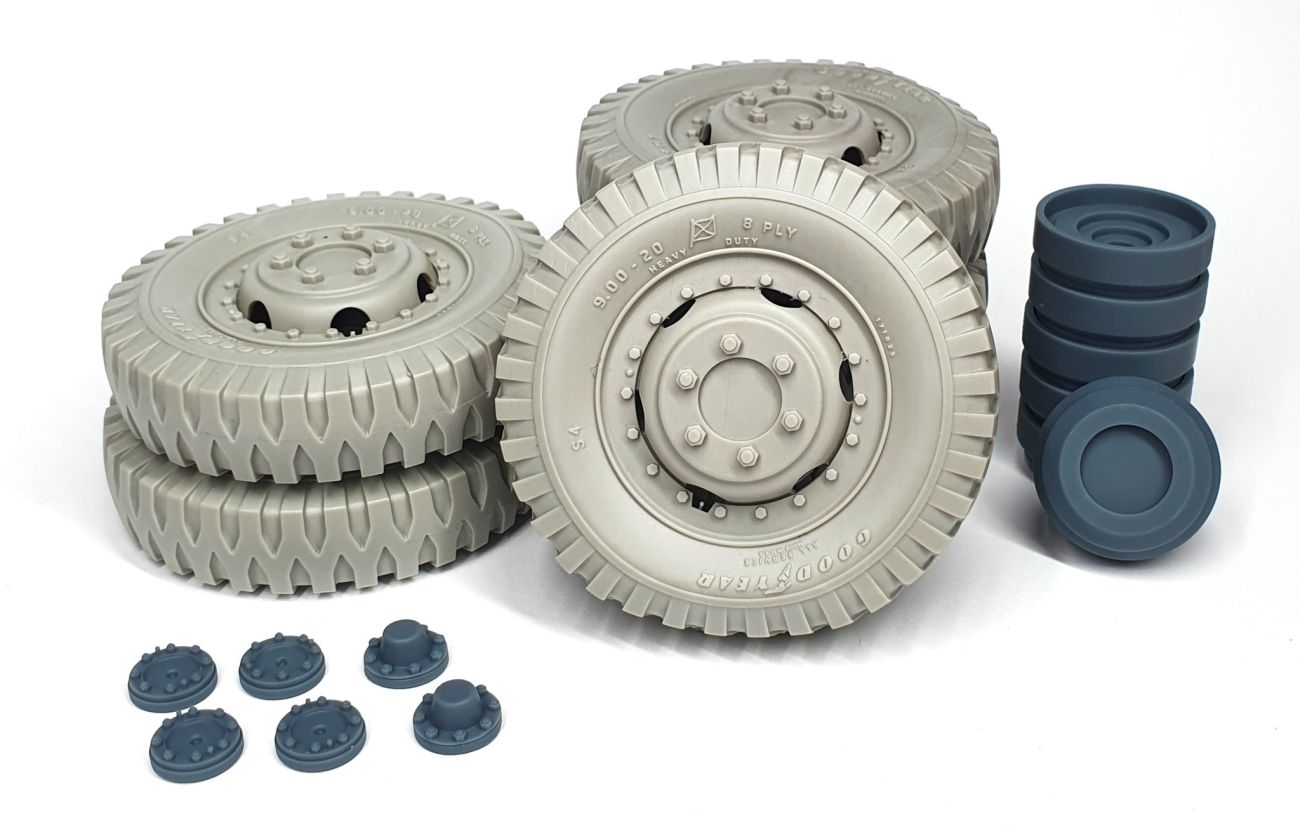 1:16 M8 Greyhound road wheels (weighted)
