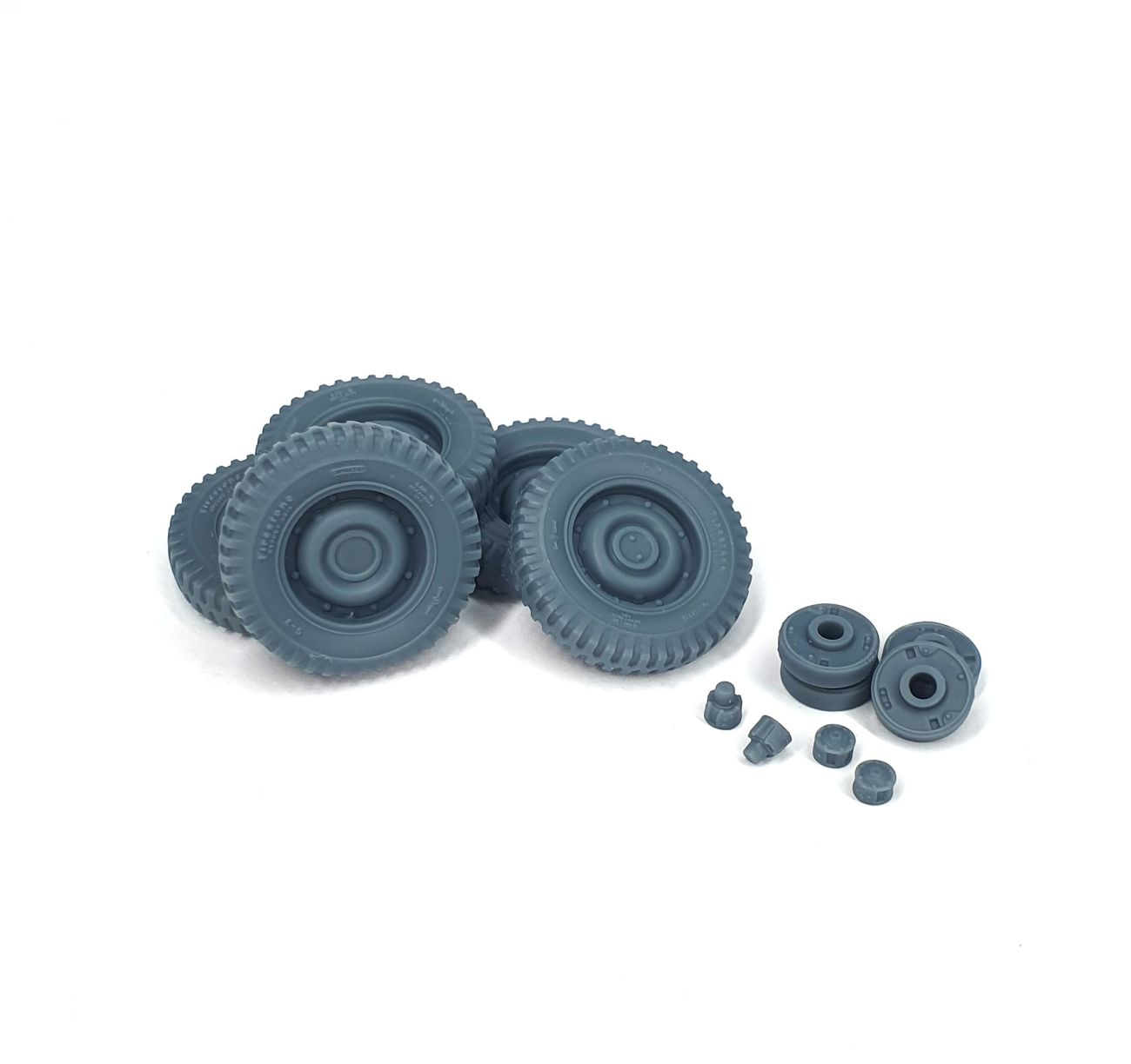 1:35 US Jeep Willys road wheels (weighted)