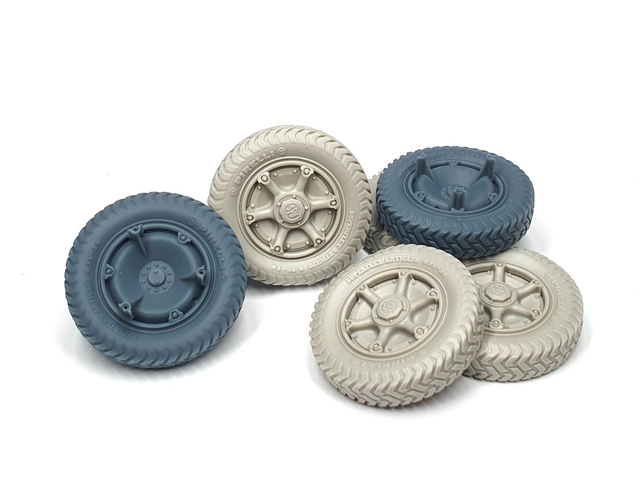 1:35 Autoblinda Ferroviaria road wheels (weighted) AB 41-43 type 1
