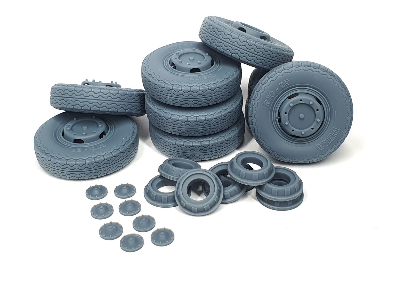 1:35 Sd.Kfz 234 road wheels set with spare (weighted) type 5