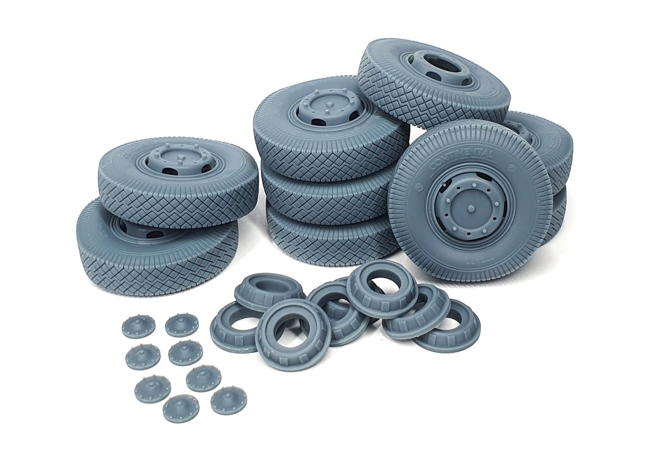 1:35 Sd.Kfz 234 road wheels set with spare (weighted) type 6