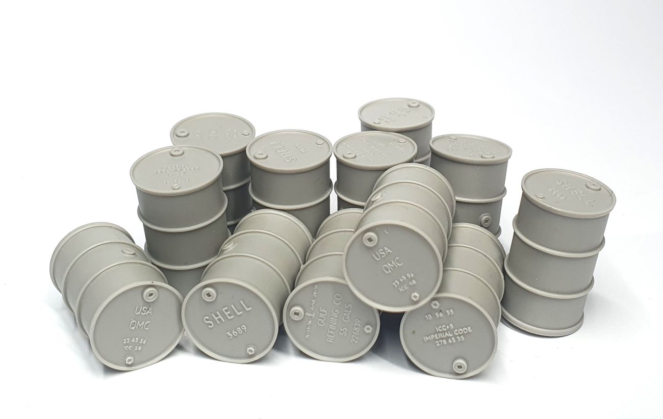 1:35 US/GB fuel drums set (12 pcs)