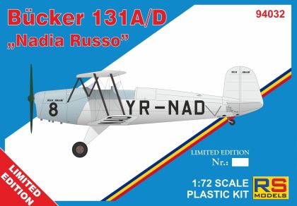 1:72 Bucker Bu-131A/D Nadia Russo YR-NAD2 decal version for Romania Aeroclub
