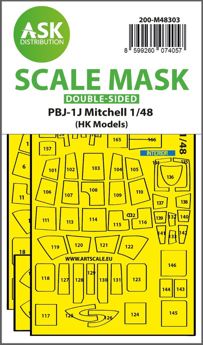 1:48 PBJ-1J Mitchell double-sided express fit mask for HK Models