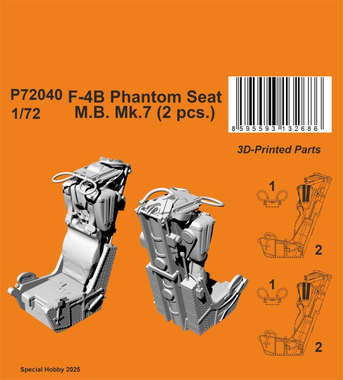 1:72 F-4B Phantom Seat - M.B. Mk.7 (2 pcs.)