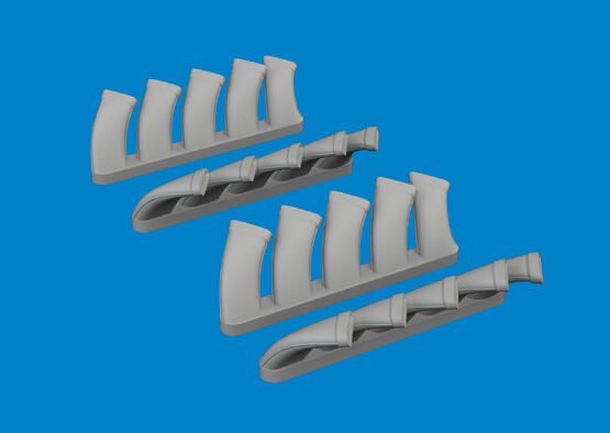 1:48 de Havilland Mosquito exhaust stacks PRINT