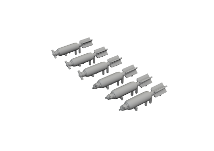 1:48 Curtiss P-40E Warhawk 30lb fragmentation bombs PRINT