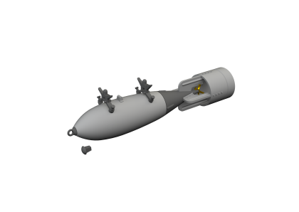 1:48 Curtiss P-40E Warhawk 500lb GP British bomb PRINT 