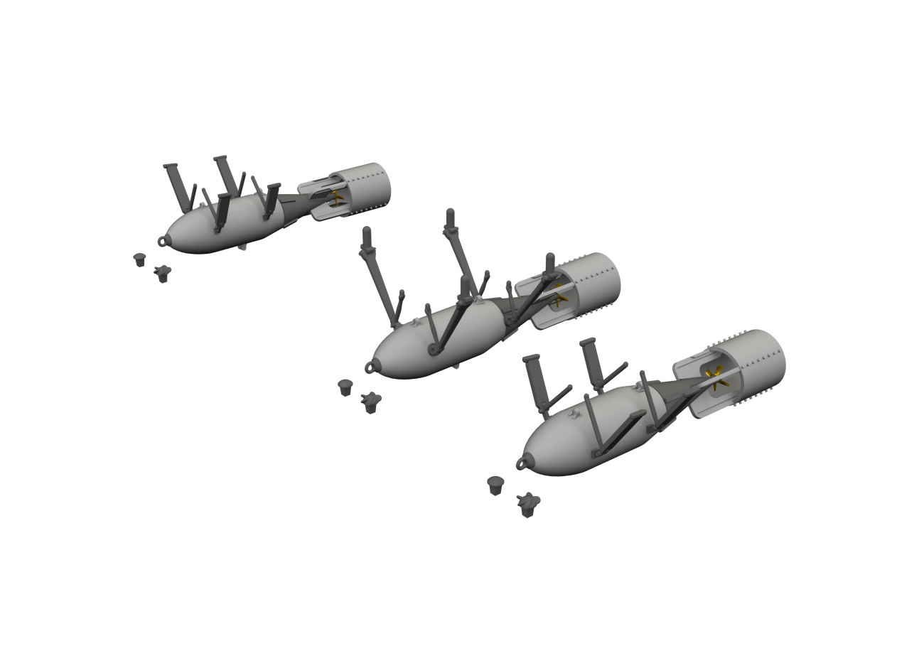 1:48 Curtiss P-40E Warhawk 250lb MC British bombs PRINT